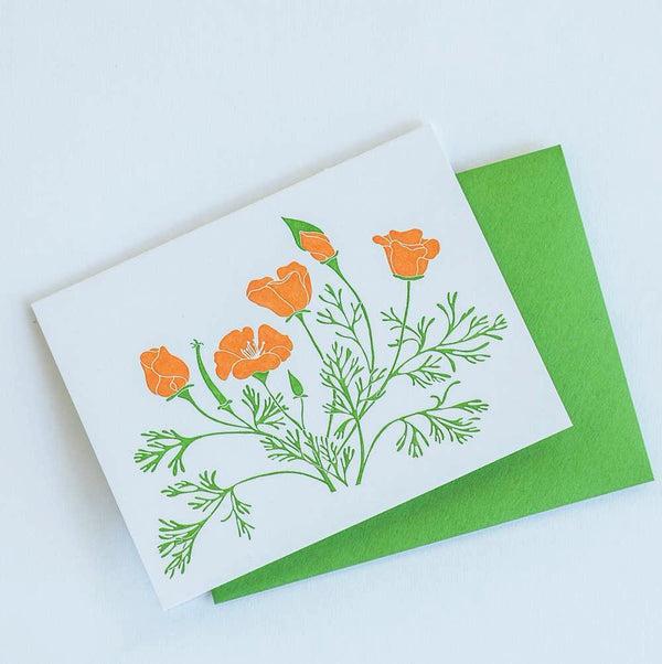 California Poppy Letterpress Greeting Card Boxed Set