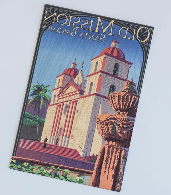 Mission of Santa Barbara Wood Poster